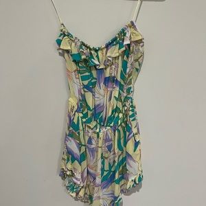 strapless flowy billabong romper